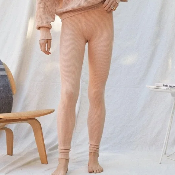 Lunya Cozy Cotton Silk Leggings In Otium Tan XS NWT